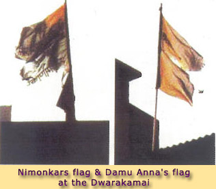 flags on Dwarakamayi