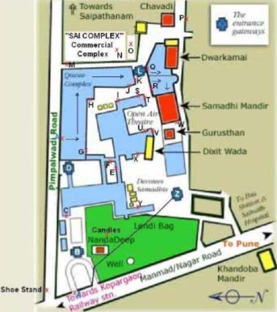 Shirdi Temple Guide Map