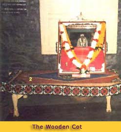 shirdi sai wooden cot in chavadi very rare picture